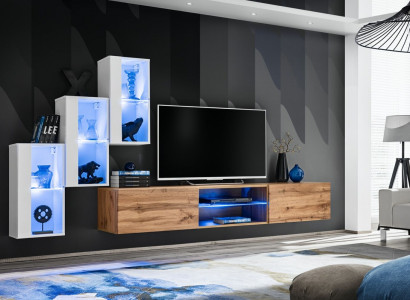 Wohnzimmer Neu Wohnwand Einrichtung Modern Modern TV-Ständer Wandschrank